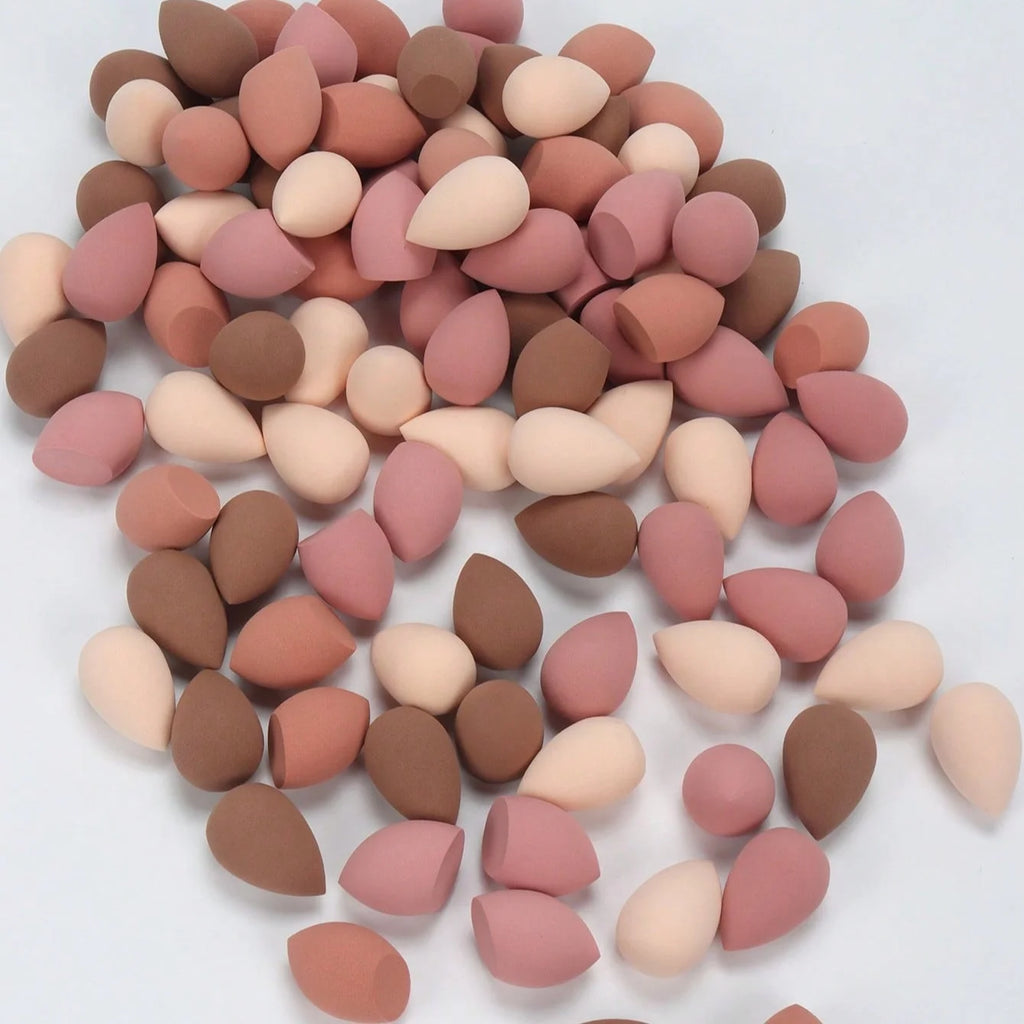 Soft Dry Wet Dual Use Coffee Color Beauty Sponge 12 Pack Daily Foundation Makeup Tool