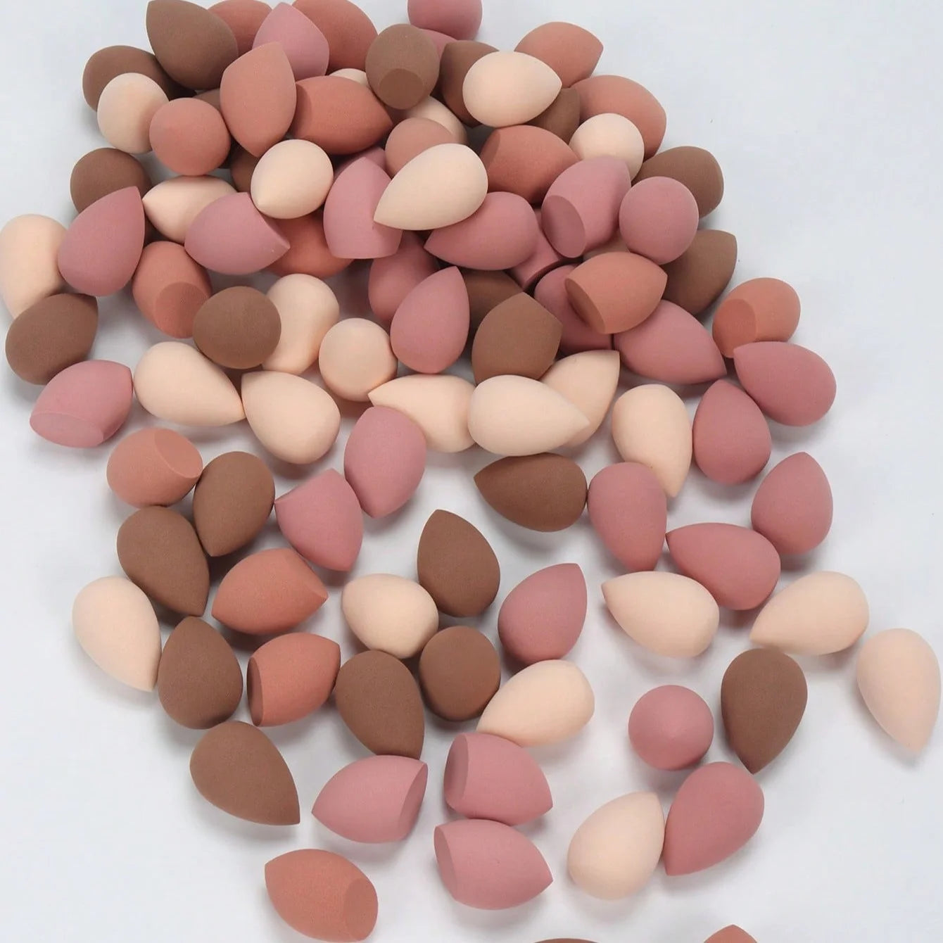 Soft Dry Wet Dual Use Coffee Color Beauty Sponge 12 Pack Daily Foundation Makeup Tool