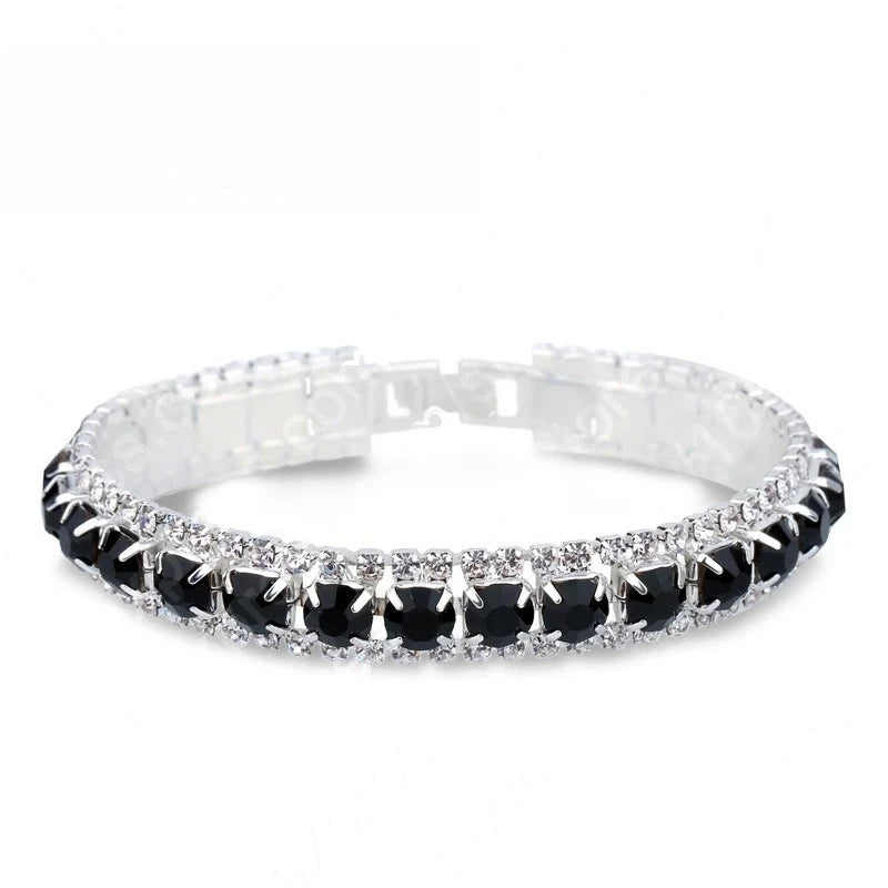 Top Sale 925 Sterling Silver Bracelets Full AAA Zircon Austrian Crystal Bangles