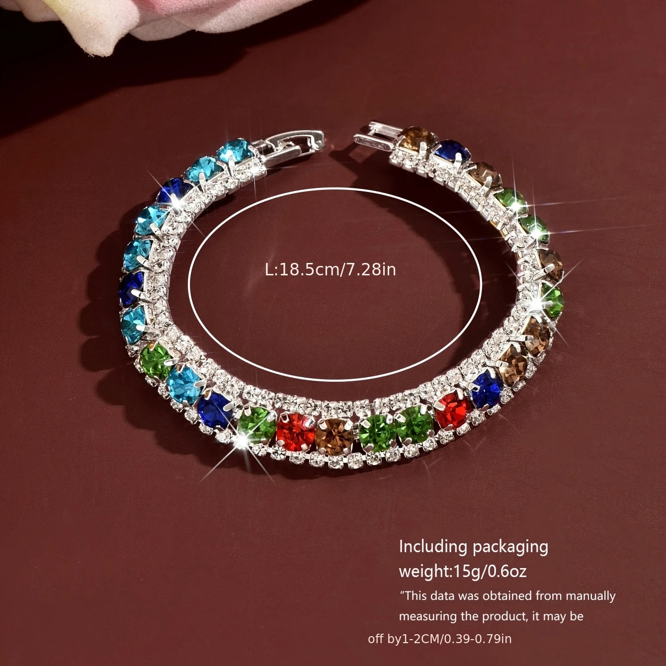 Fashion Shine Ladies Bracelet Colored Shine Rhinestone