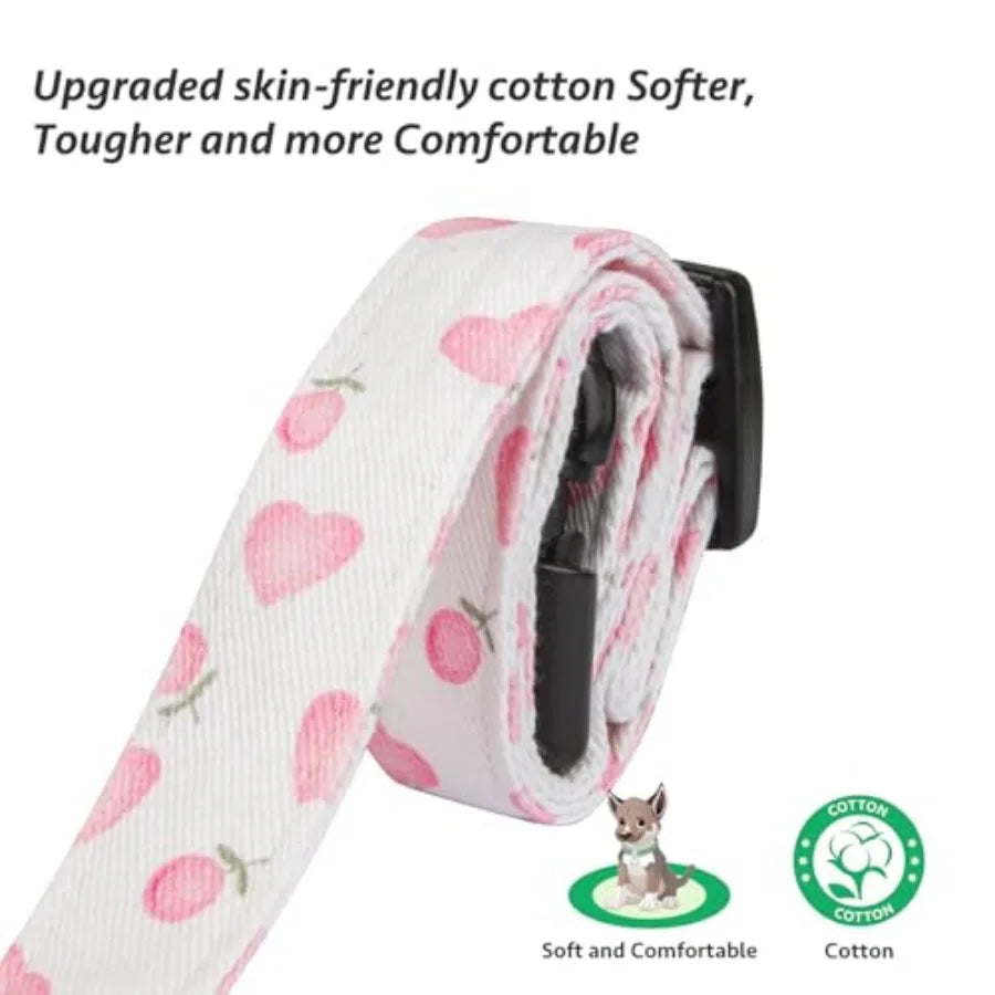 Cotton Handmade Dog Collar Cute and Distinctive Patterns White and Love with Pendant