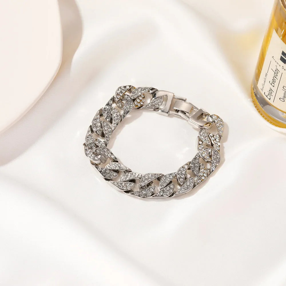 Silver Color Zircon Hollow Out Bracelets For Women