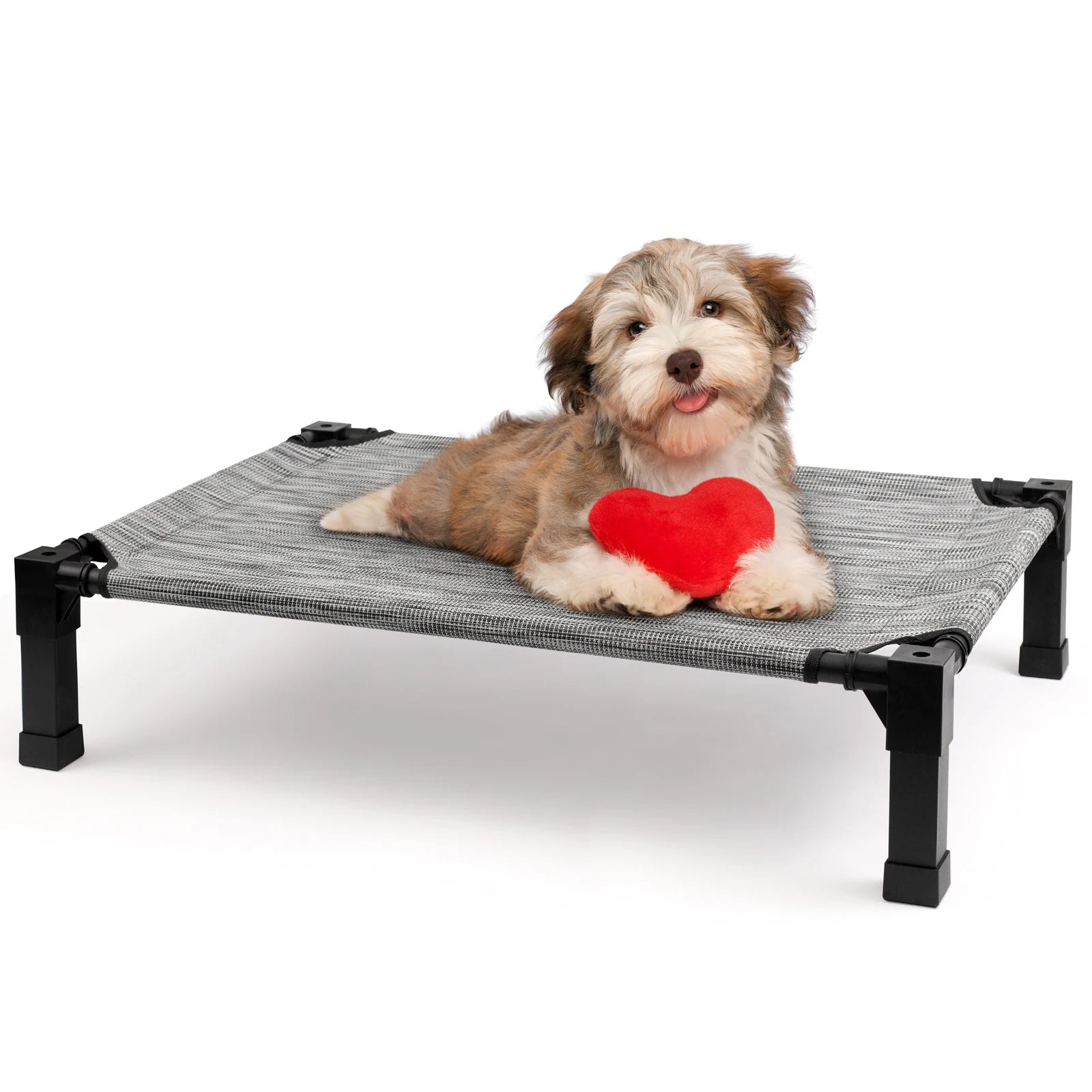 Elevated Dog Bed, Cooling Raised Pet Cot with Chew Proof Washable Breathable Mesh