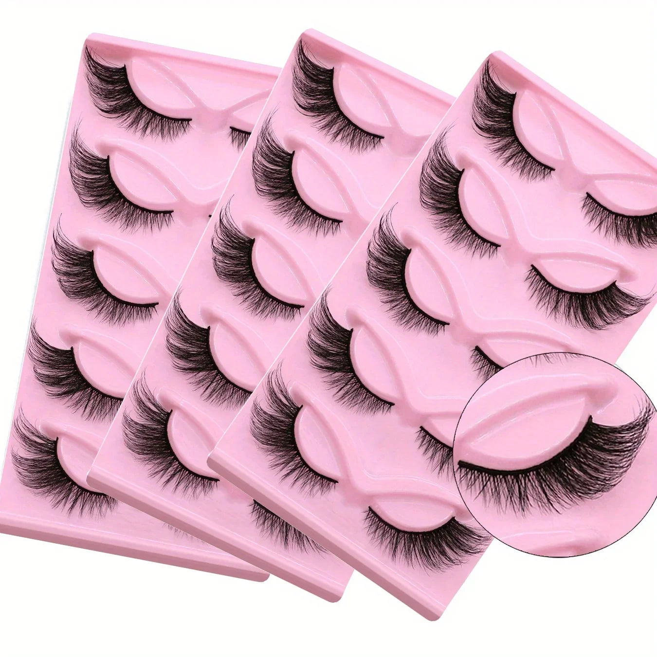 15Pairs 3-Pack Cat Eye Lashes Long Lashes Cat Eye Look Wispy Lashes