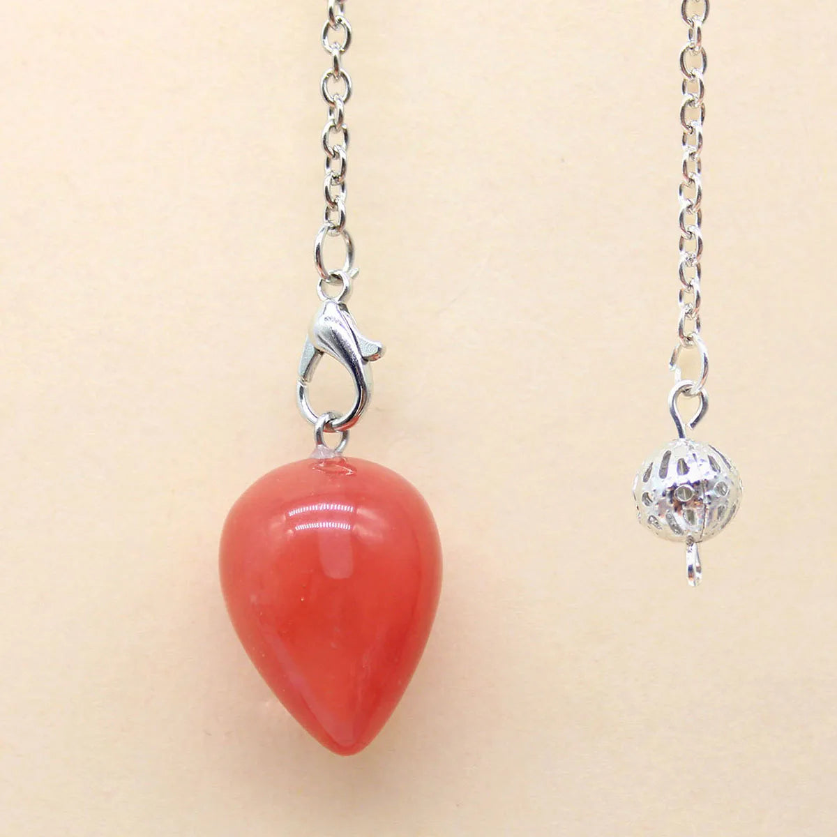 Natural Stone Quartz Pendulum for Dowsing Divination Water Drops Crystal