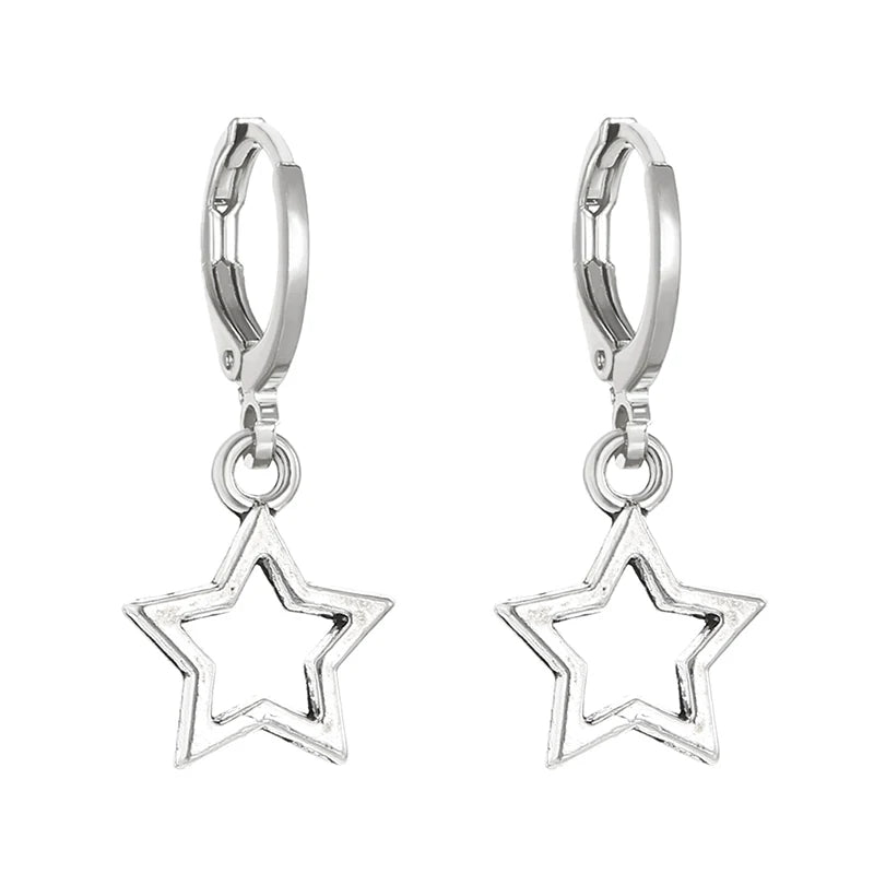 New Creative Star Hoop Earrings