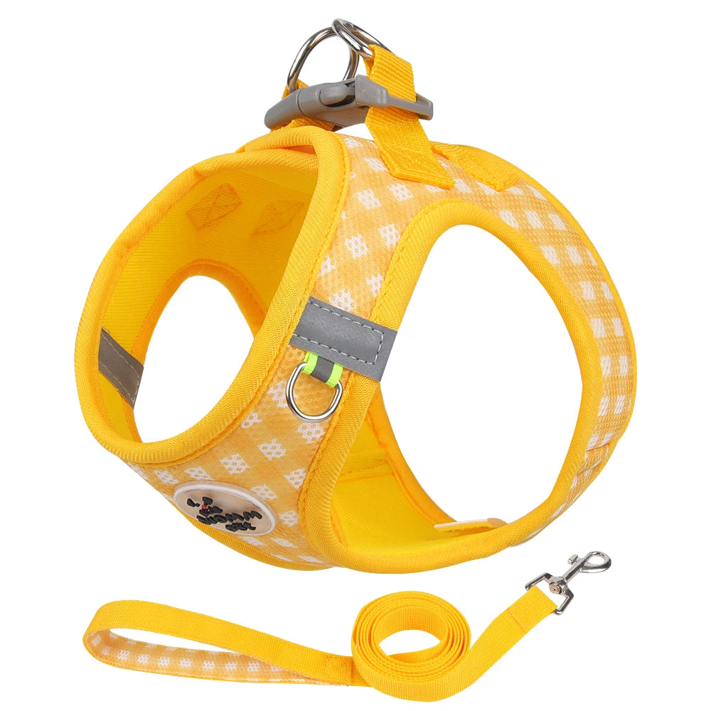 Beautiful Harness Small Medium-Sized Dog Cat Reflective Breathable