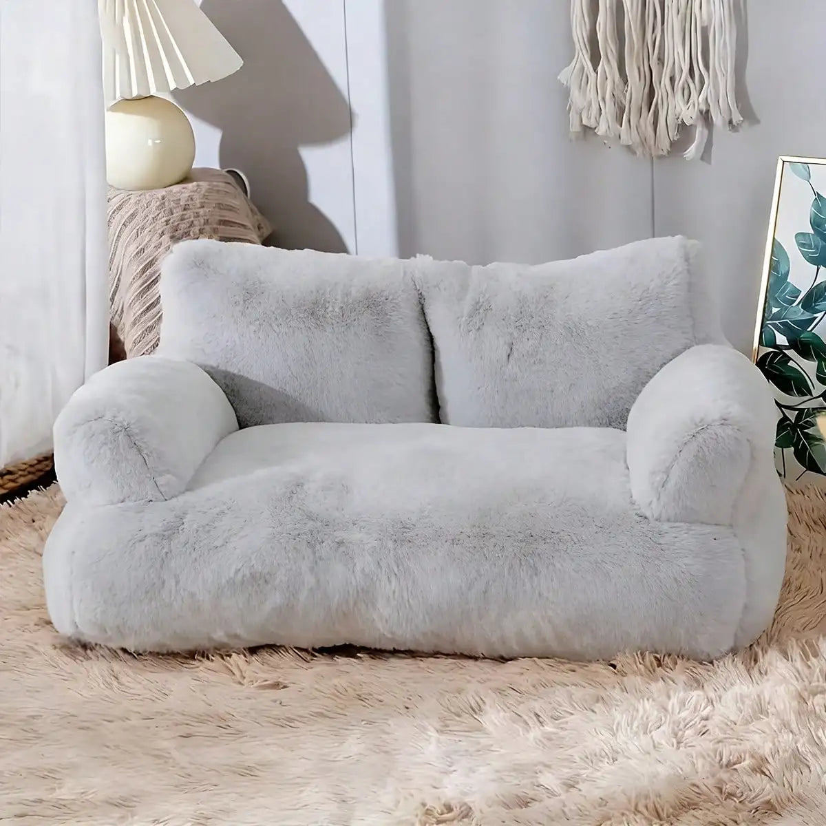 Dog Sofa, Small Dog Bed With Colorful Elastic Balls For Playing Removable And Washable Cover