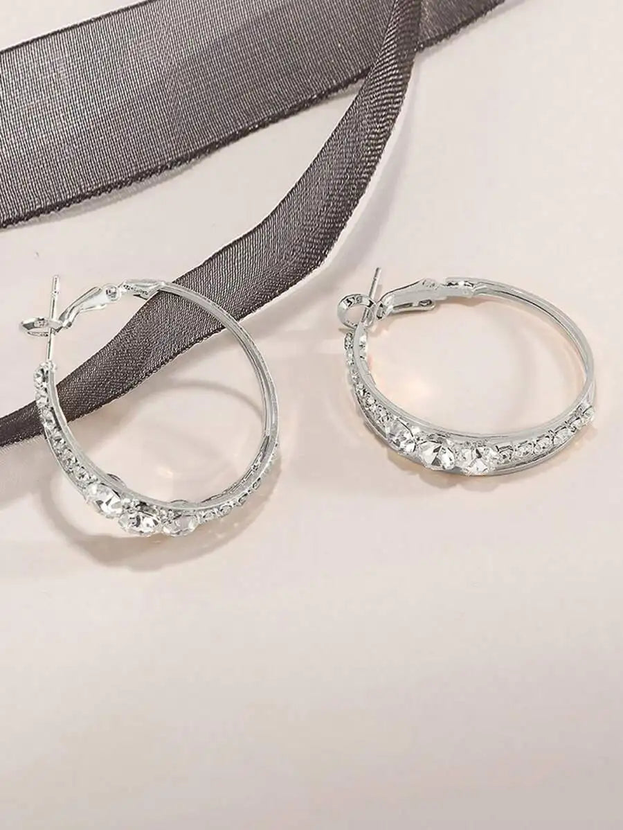 Luxury Cubic Zirconia Hoop Earrings For Women