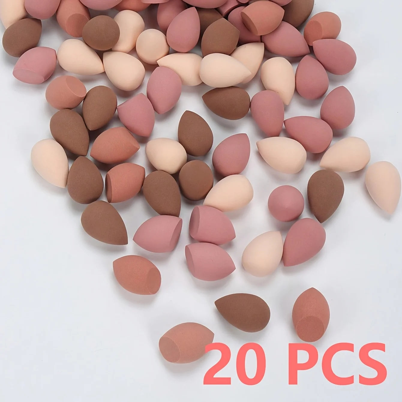 Soft Dry Wet Dual Use Coffee Color Beauty Sponge 12 Pack Daily Foundation Makeup Tool