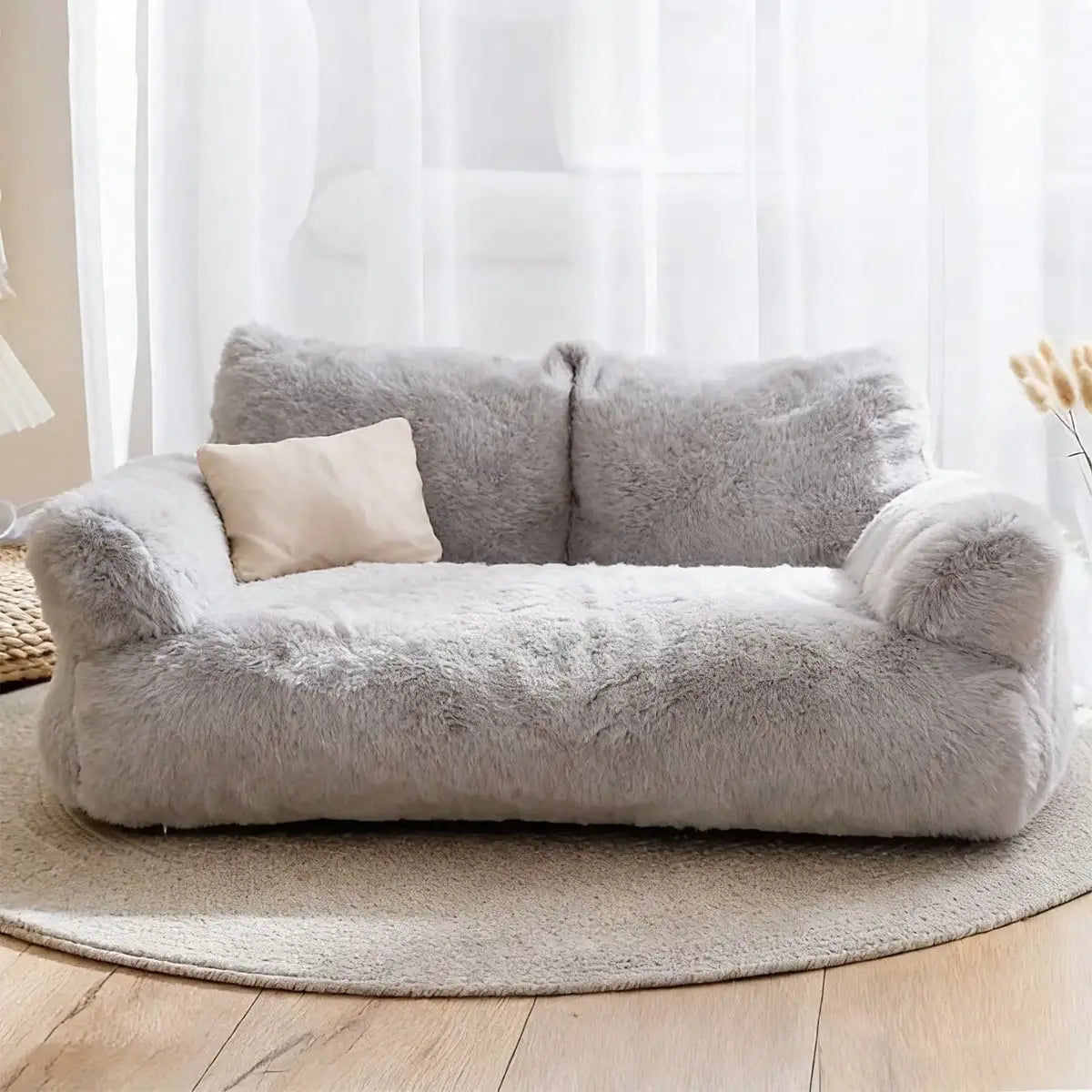 Dog Sofa, Small Dog Bed With Colorful Elastic Balls For Playing Removable And Washable Cover