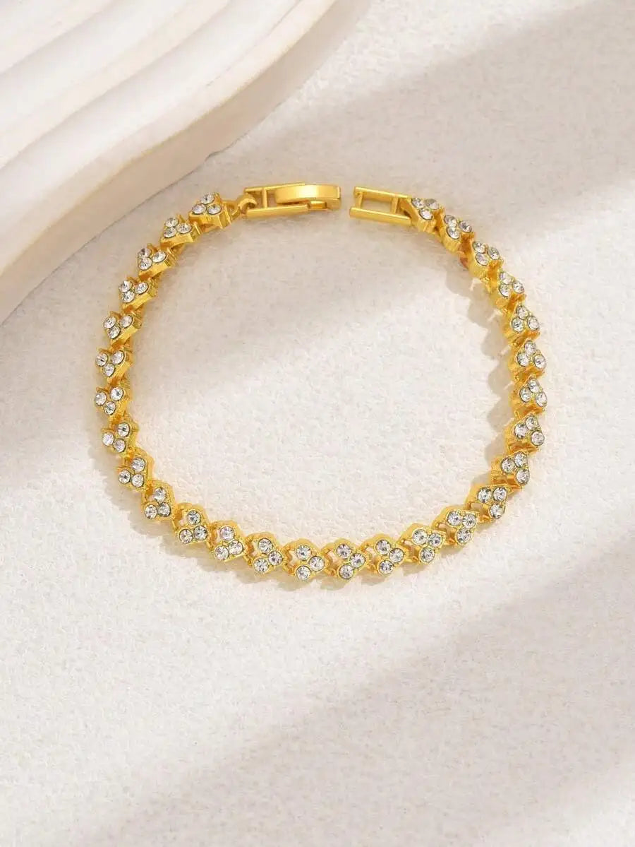 Elegant Full Crystal Roman Style Bracelet For Women