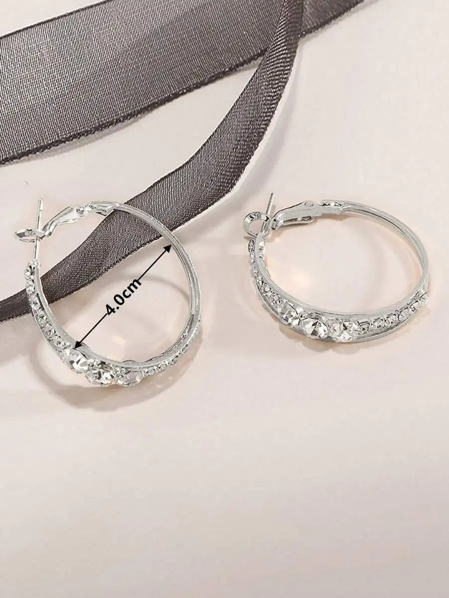 Luxury Cubic Zirconia Hoop Earrings For Women