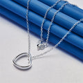 925 sterling silver 16-30 inch exquisite heart-shaped pendant necklace for women