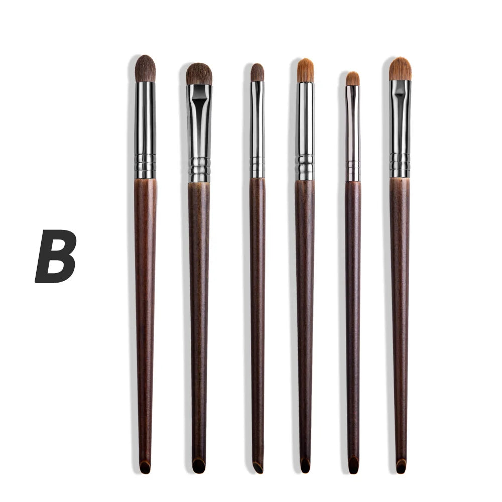 2/6 pcs Makeup Eye Shadow Brush Set Goat Hair Tool Ultra Soft Make Up Brush