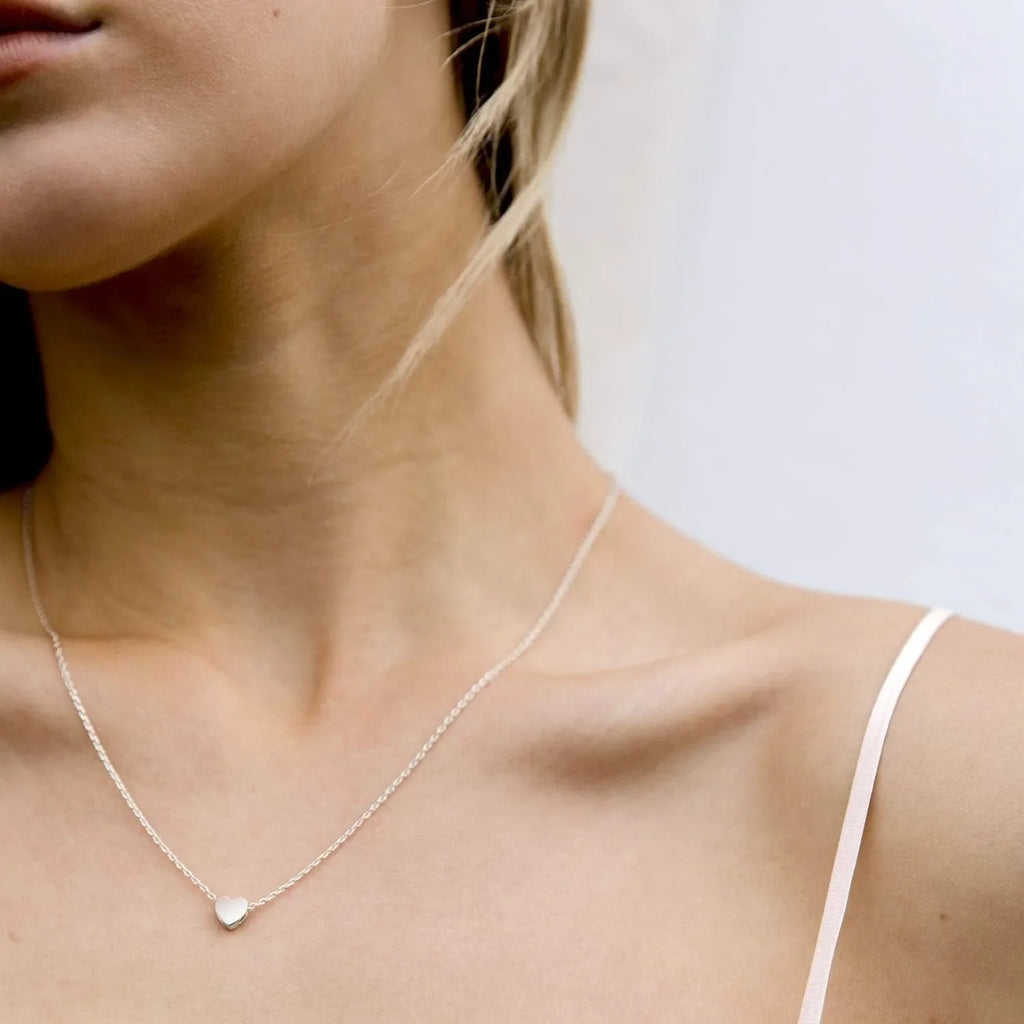 Gold Plated Heart Necklace |Silver Plated Necklace Cute Necklaces for Women