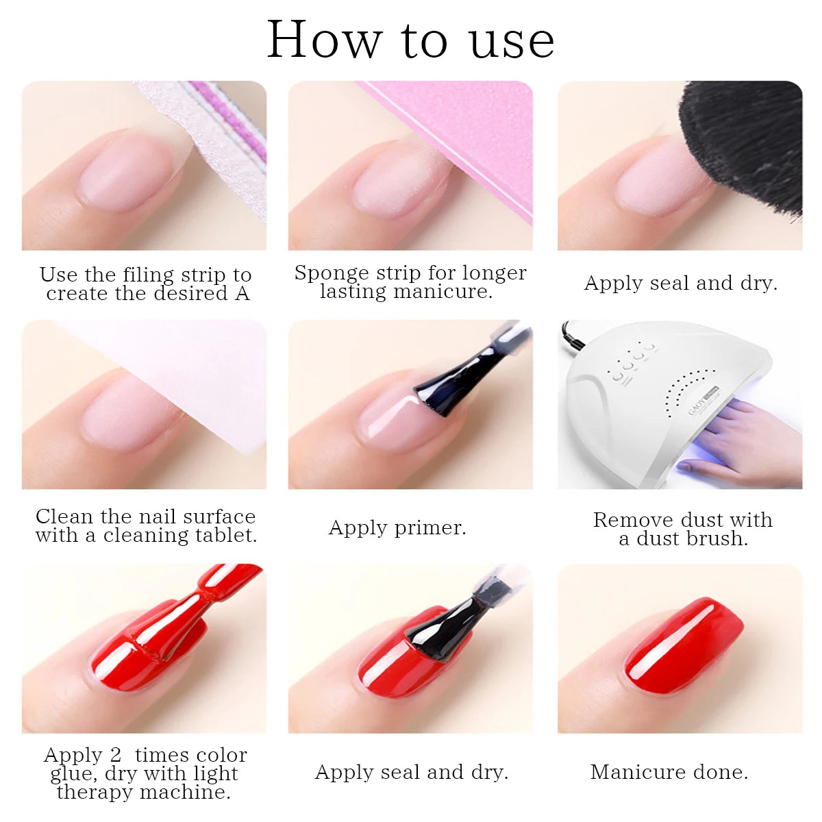 6-Piece Set of Nail Gel, Seasonal Fashionable Nail Gel