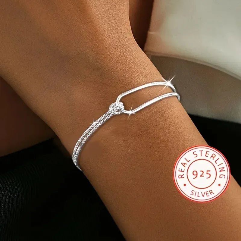 New S925 Silver Bracelet, Exquisite and Elegant