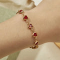 Gothic Punk Style Heart Chain Bracelet for Women