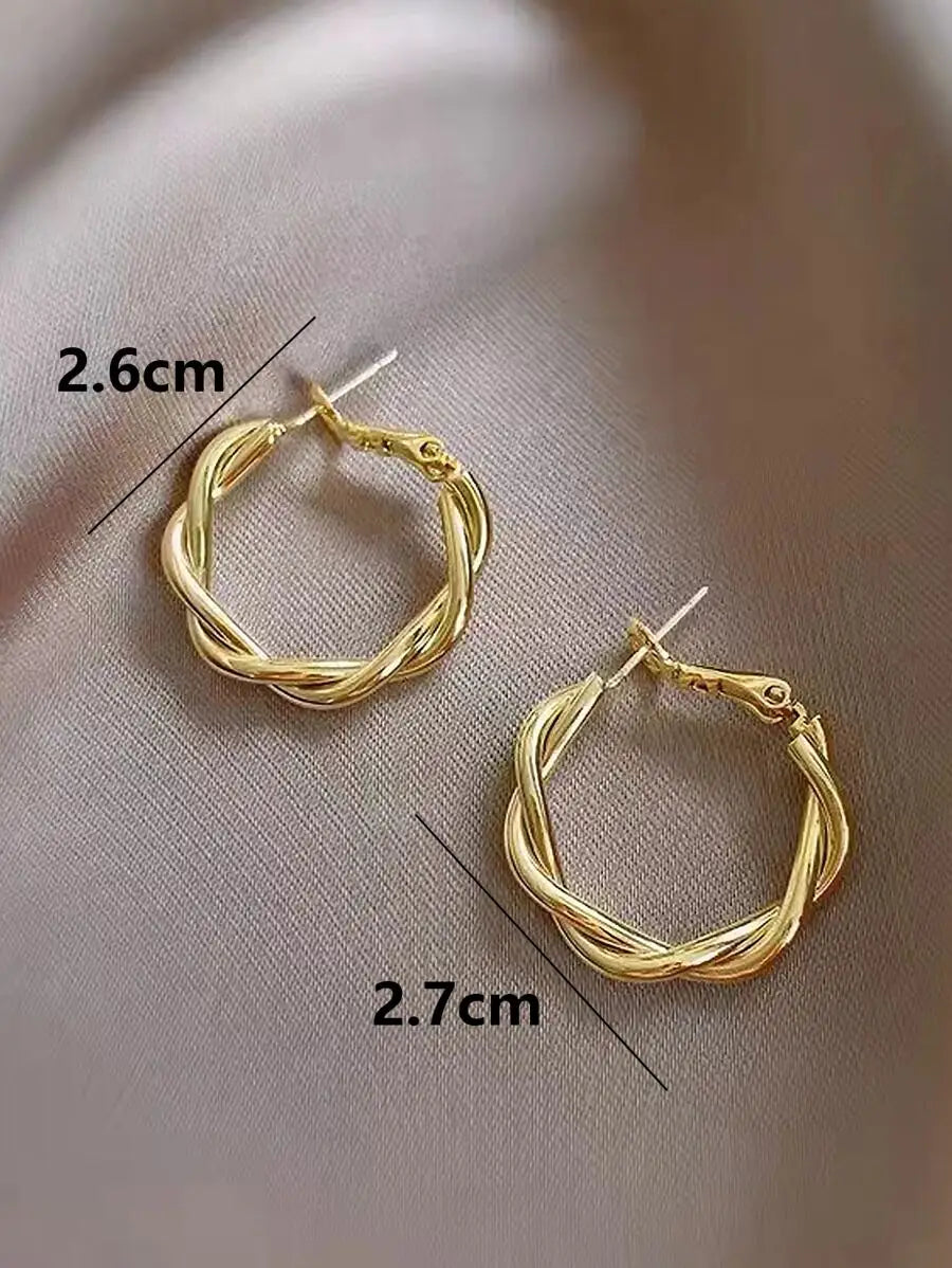 Twisted Hoop Earrings For Women