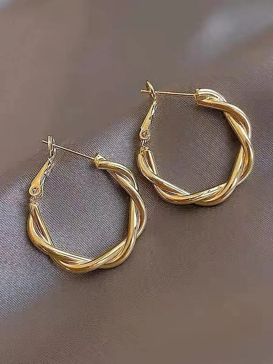 Twisted Hoop Earrings For Women