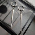 Hip Hop Punk Minimalist Rivets Cone Pendant Earrings for Men and Women