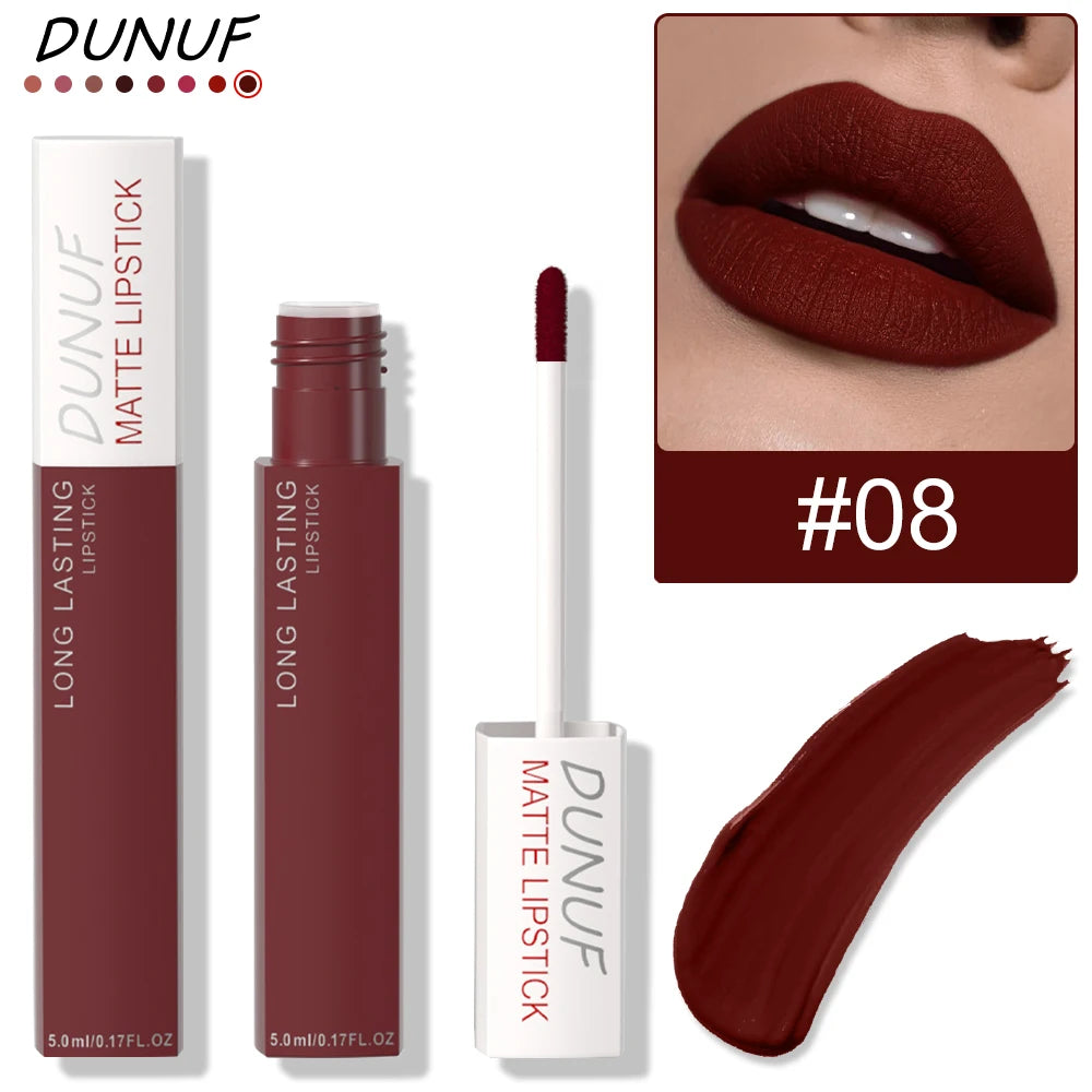 Long-Lasting Lip Gloss Lipstick Matte Velvet Waterproof