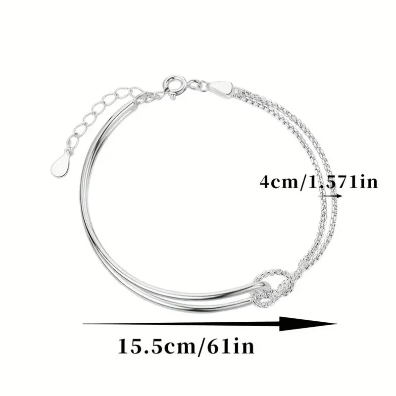 New S925 Silver Bracelet, Exquisite and Elegant