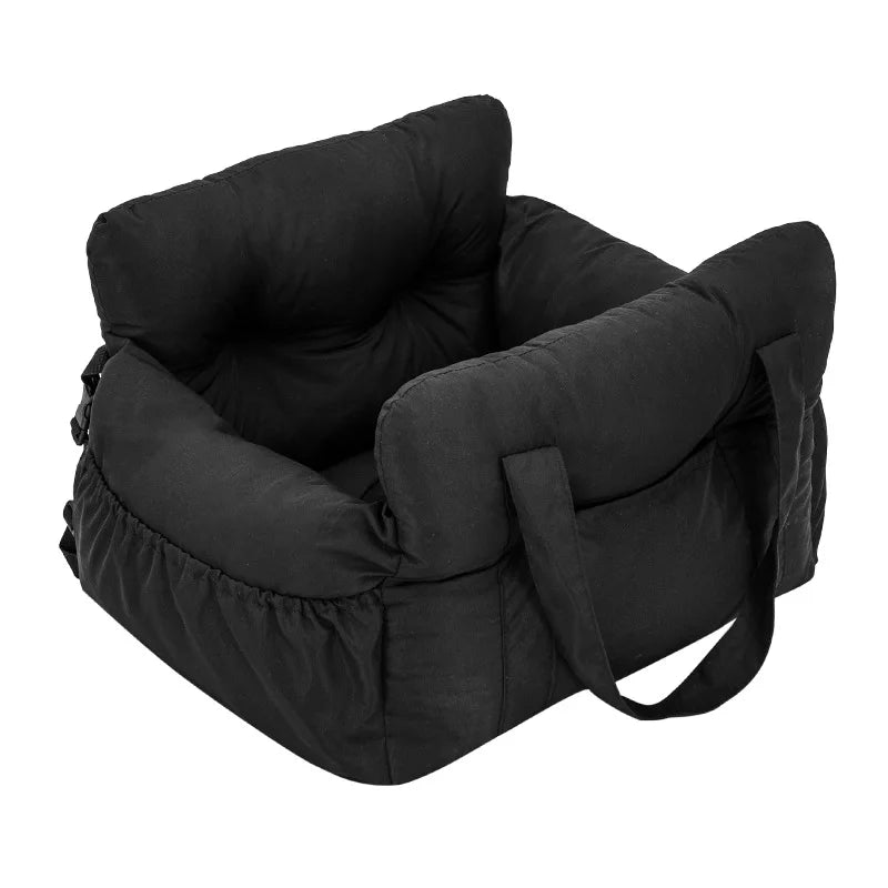 Dog Car Seat with Safety Belt - Non-Slip for Small Dogs, Washable