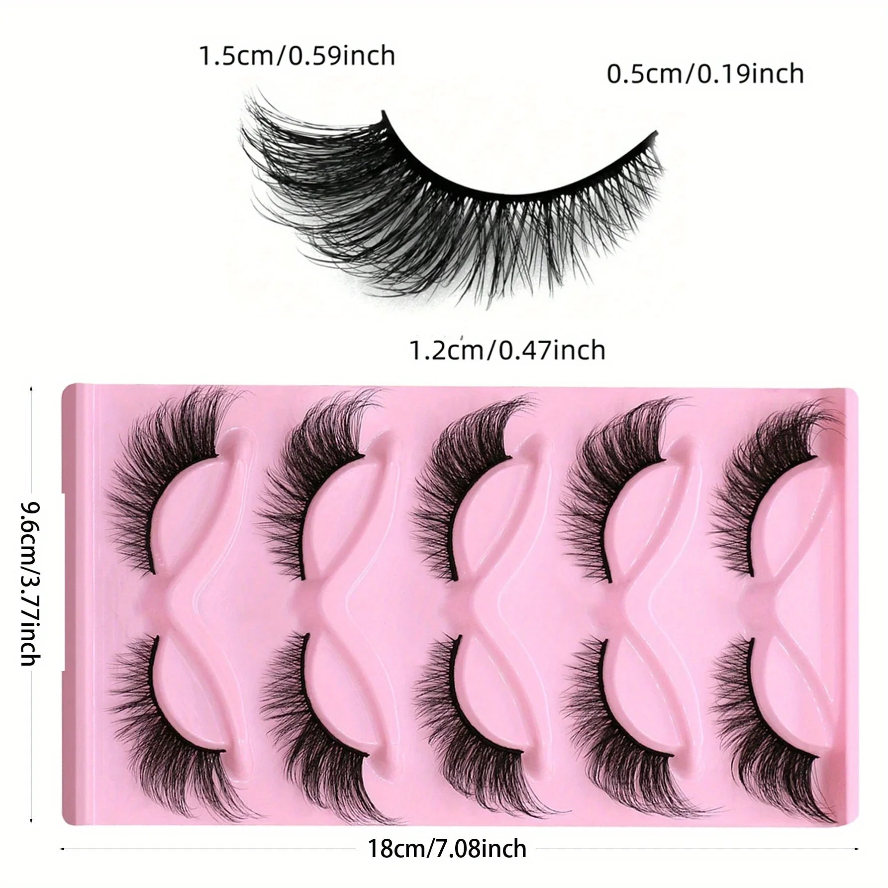 15Pairs 3-Pack Cat Eye Lashes Long Lashes Cat Eye Look Wispy Lashes