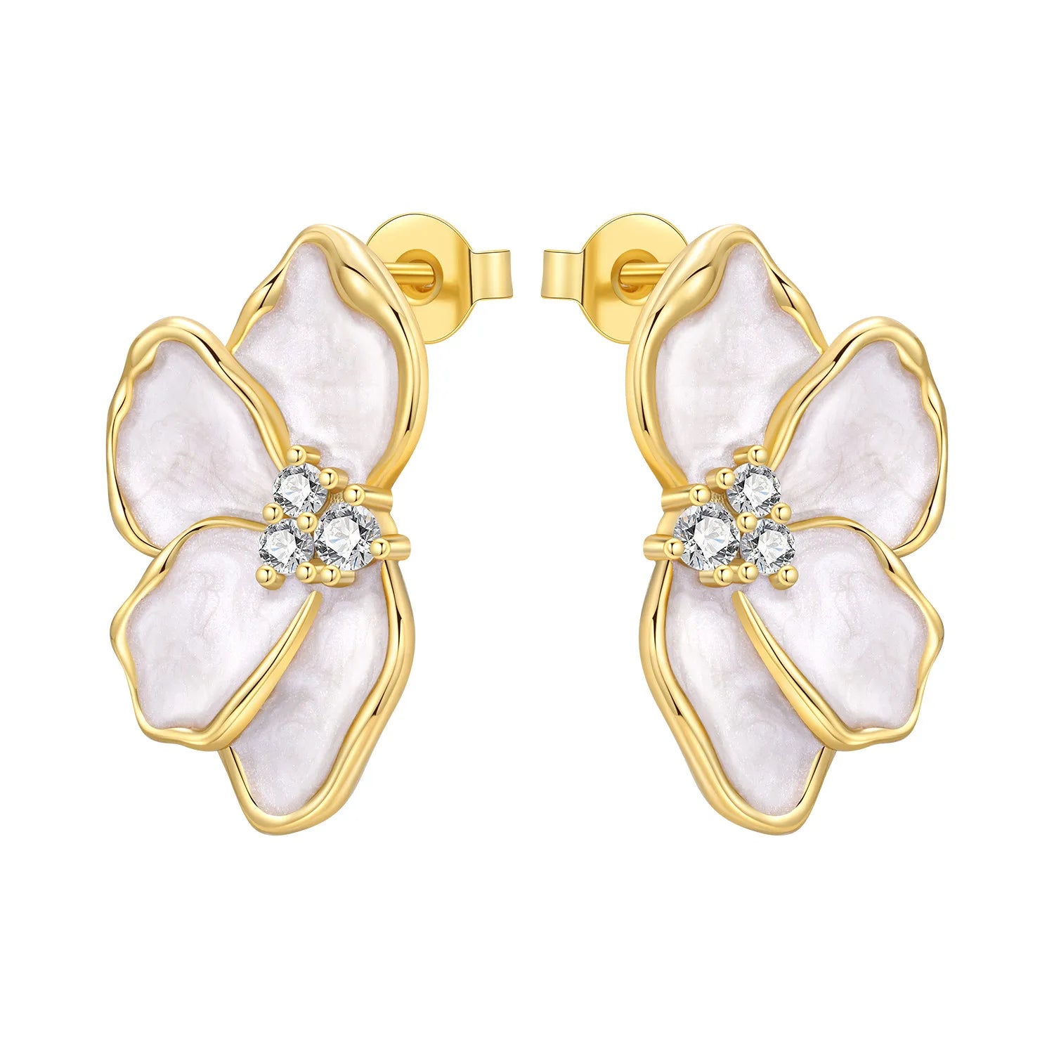 Elegant S925 Sterling Silver 18k Gold Classic Knot Stud Earrings For Ladys