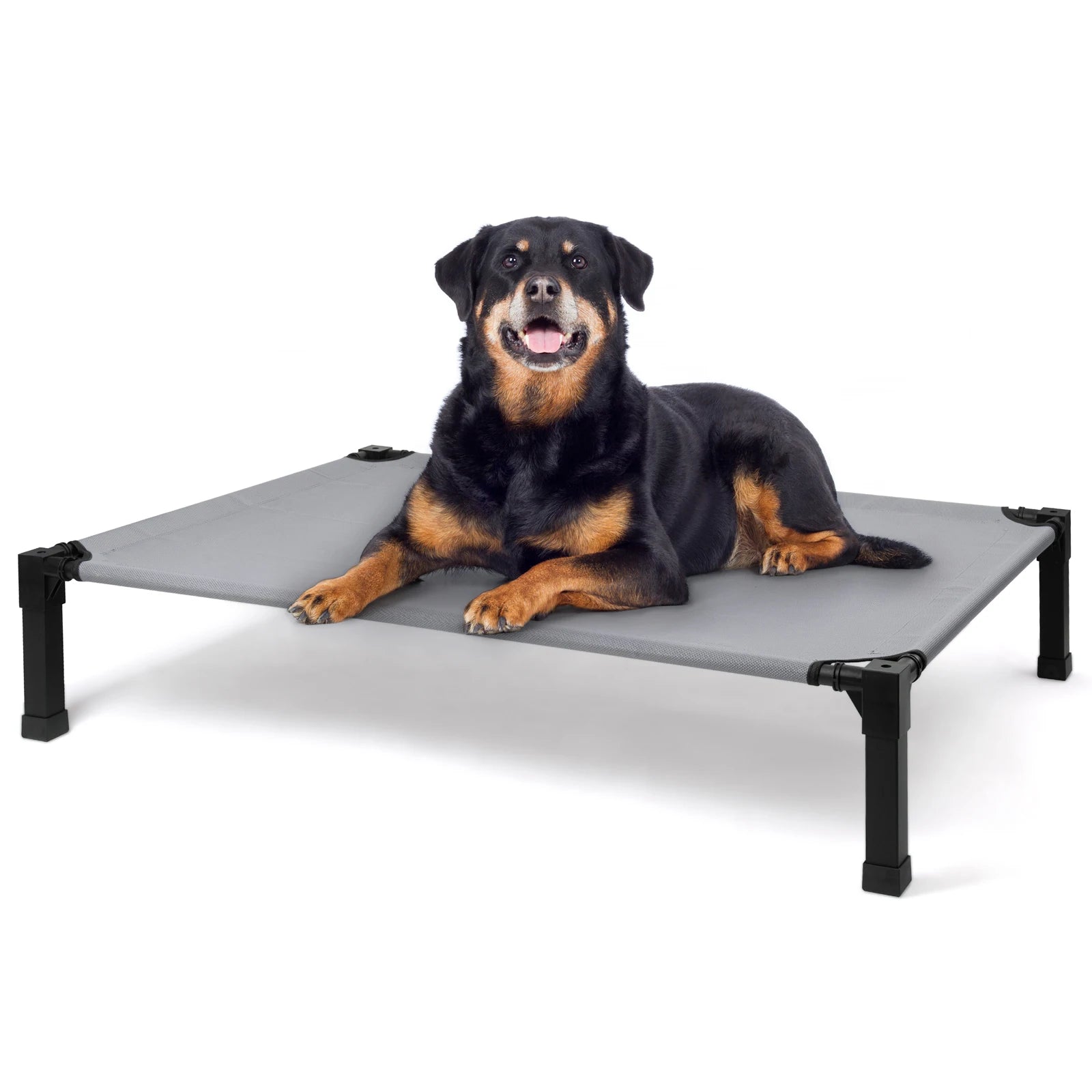Elevated Dog Bed, Cooling Raised Pet Cot with Chew Proof Washable Breathable Mesh
