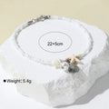 New Trend Starfish Conch Bracelet Anklets for Women Cute Adjustable Shell Rice Beads Ankle Bracelets
