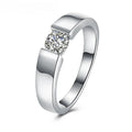 925 Silver Plated Cubic Zirconia Ring Hypoallergenic Shiny Crystal Elegant
