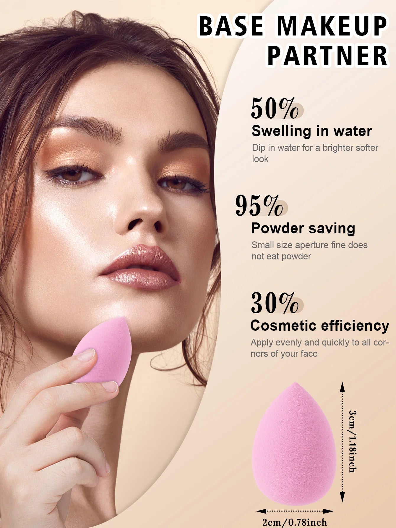38PCS Makeup Tools: 15PCS Makeup brush set+1PC cosmetic bag+4PCS Makeup Tools+15PCS Makeup Sponges+3PCS Powder Puffs