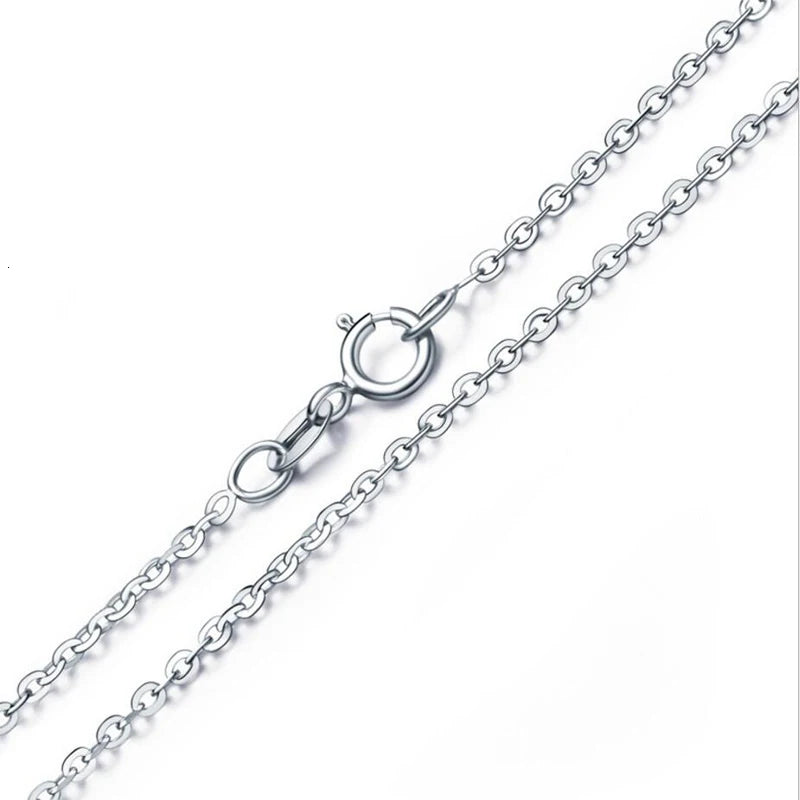 Elegant 925 Silver Four Leaf Clover Choker Flower Pendant Necklaces Chain