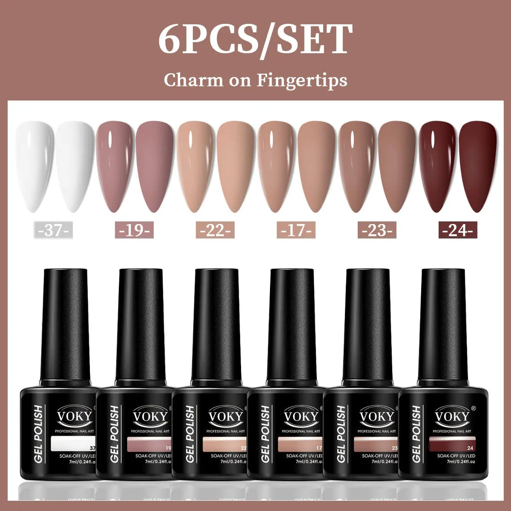 6-Piece Set of Nail Gel, Seasonal Fashionable Nail Gel