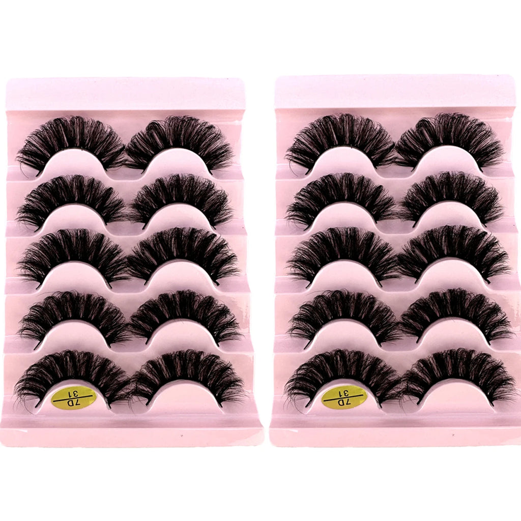 New 10 Pairs(2box） Cat eyelashes Fluffy False Eyelashes Naturally Soft & Thick