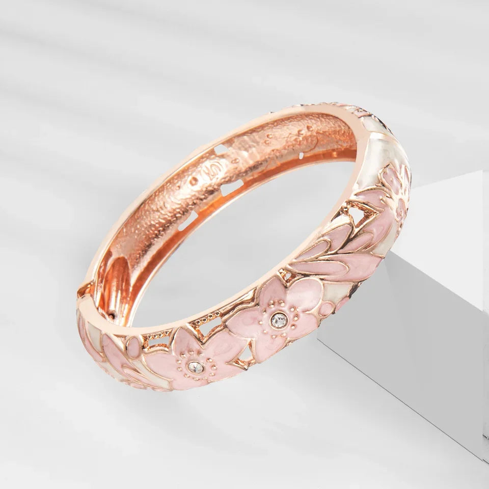 Bracelet For Women Double Enamel Bangle Set Cloisonne Women's Jewelry Accessories Indian Style Dubai