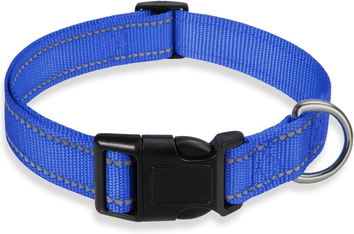 Reflective Dog Collar Medium Dogs Adjustable Soft Nylon Collar Buckle