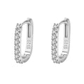 Original designer 925 Sterling Silver Elegant Crystal Jewelry Fashion Zircon Circle Hoop Earrings for Woman