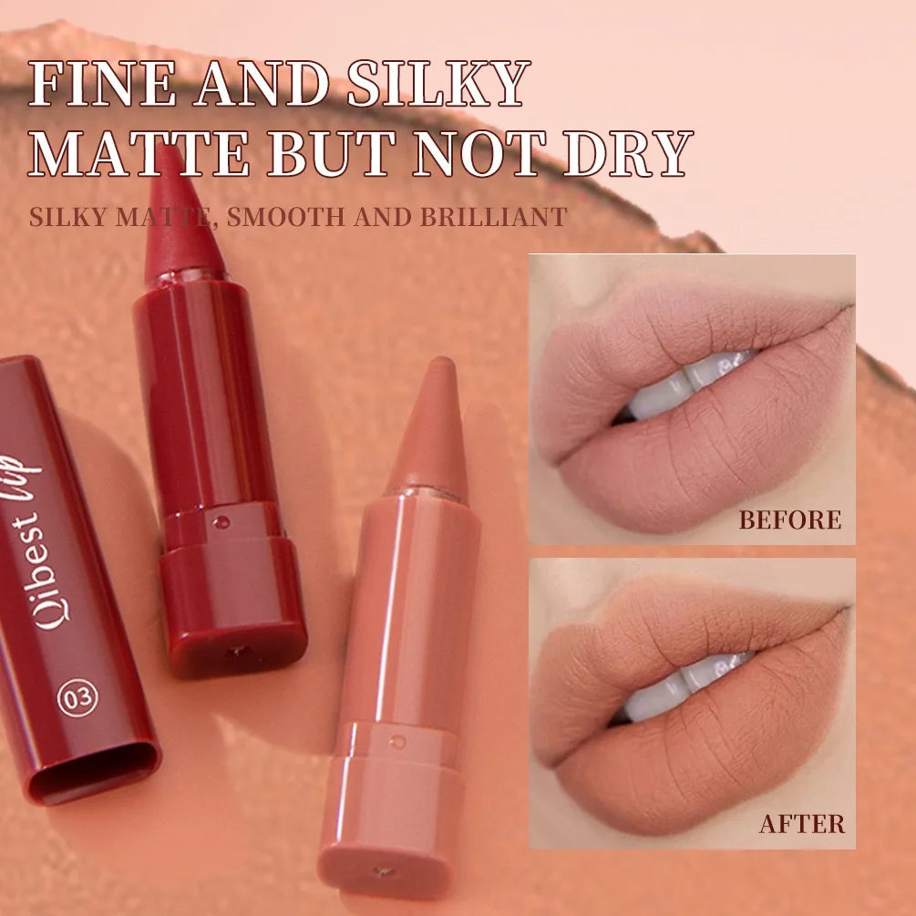 6-color mini lip liner and lipstick pencil, long-lasting waterproof