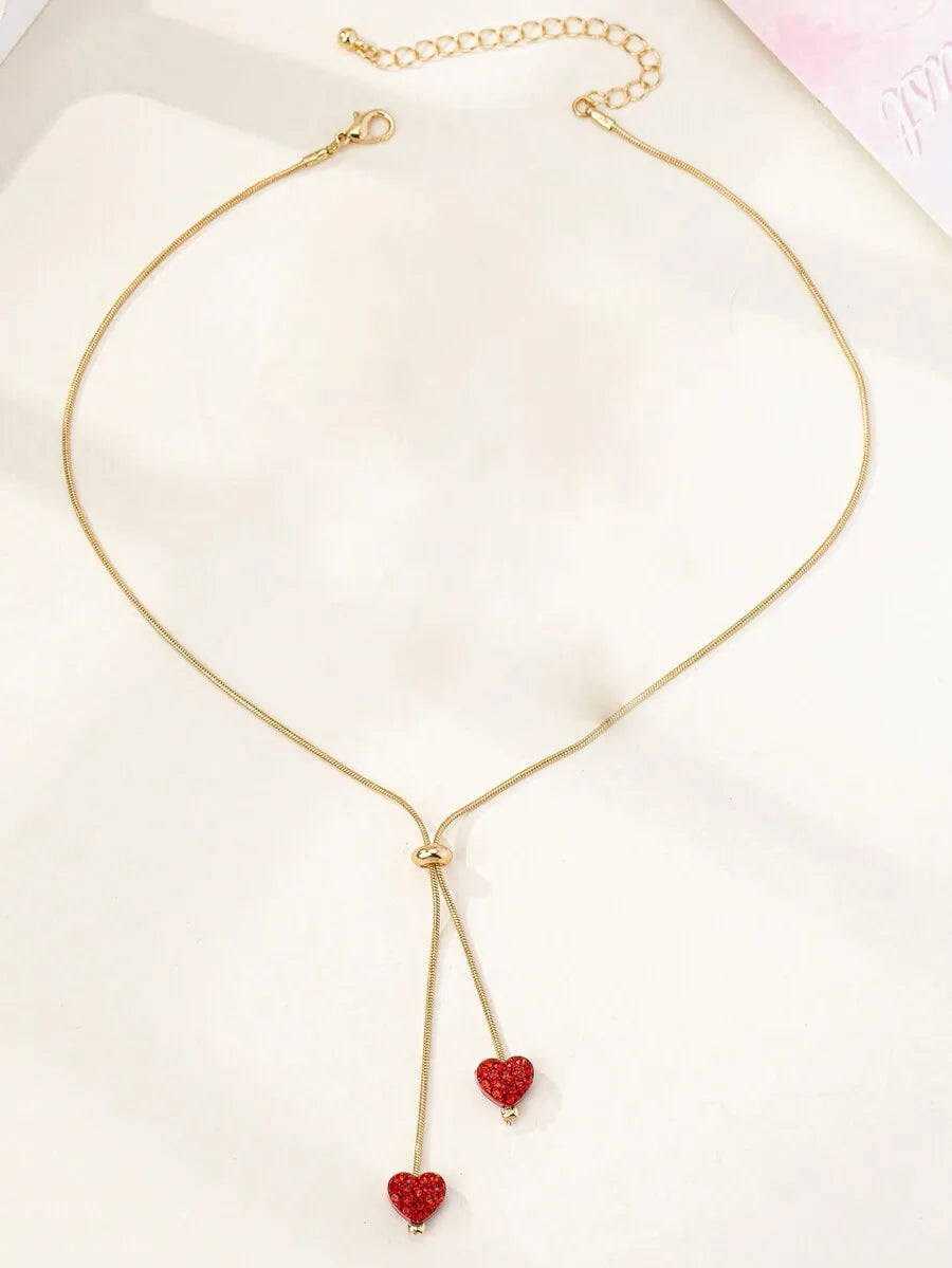 Crystal heart pendant necklace for women — elegant everyday wear
