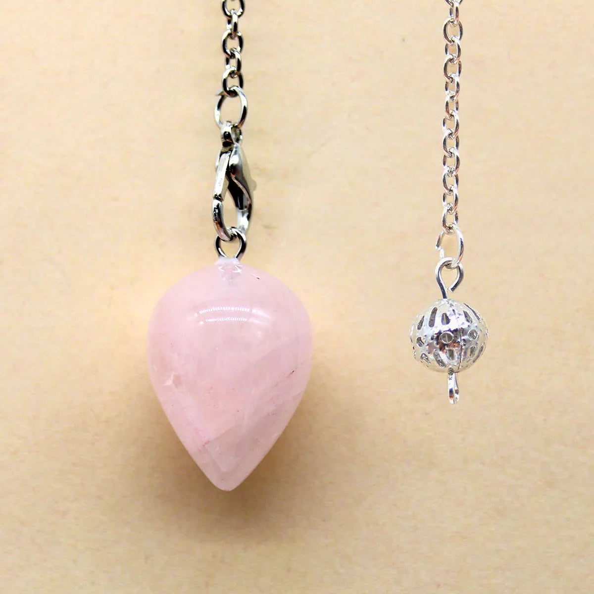Natural Stone Quartz Pendulum for Dowsing Divination Water Drops Crystal