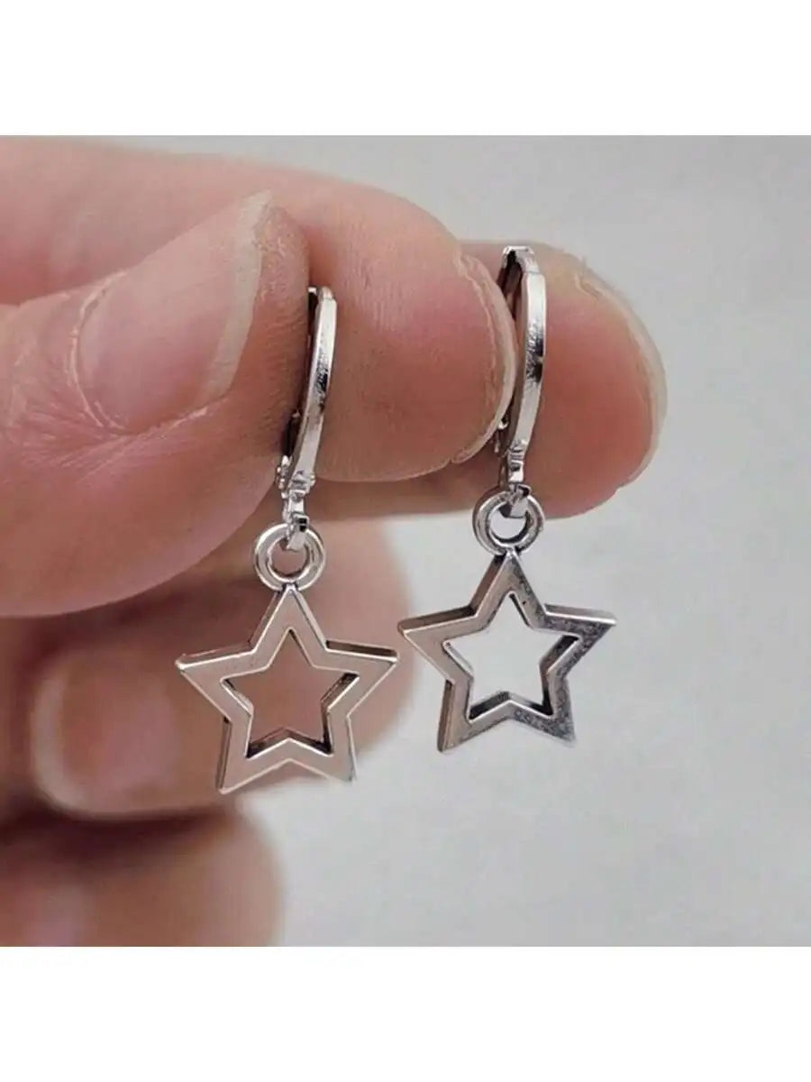 Hollow Star Drop Earrings For Women Casual Wear