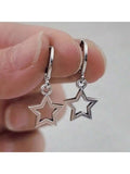 Hollow Star Drop Earrings For Women Casual Wear