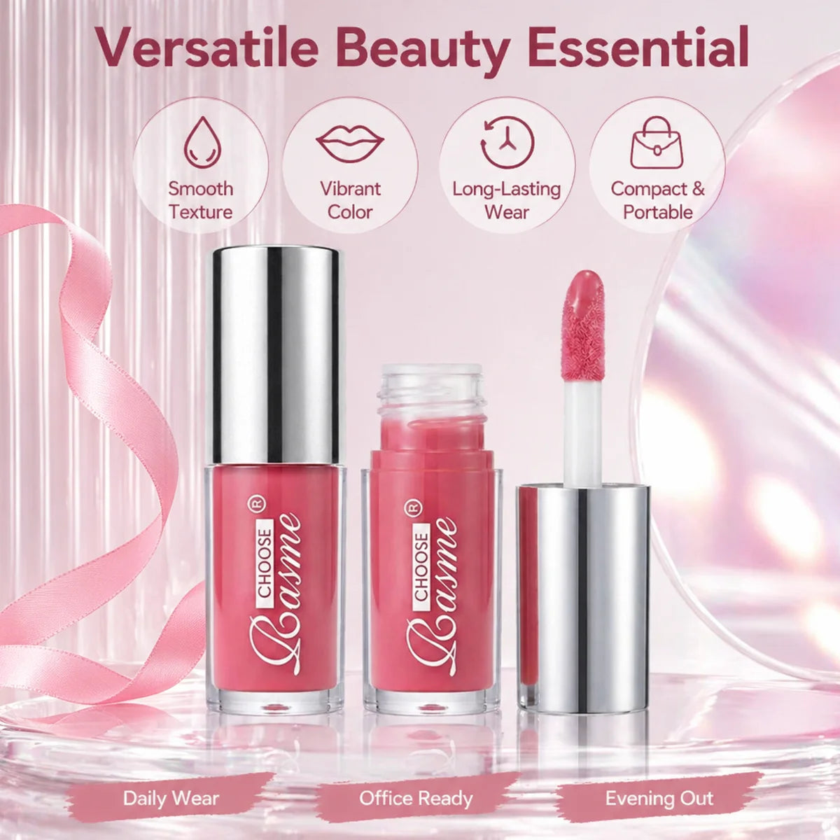 TRUE LIPS Makeup Lipstick & Gloss Combo Waterproof, Long-Lasting
