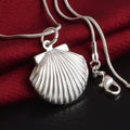 925 Sterling Silver Shell Pendant Necklace Women'S Exquisite Jewelry