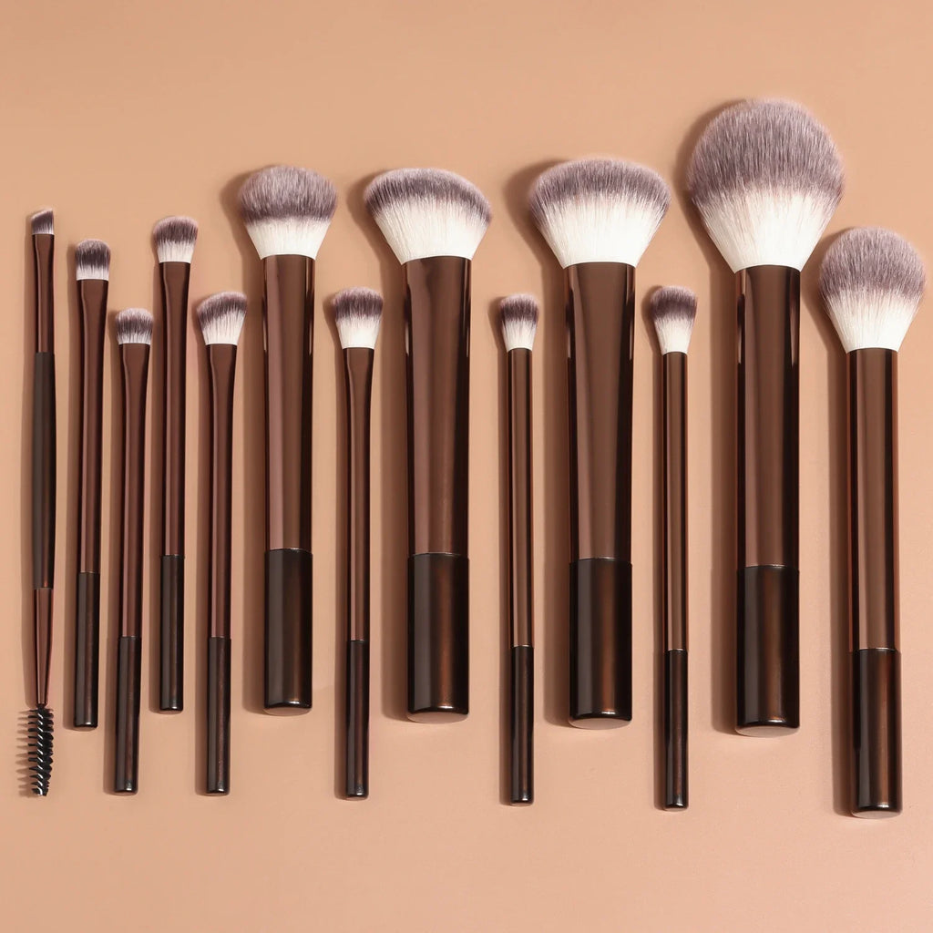 13 Pcs Professional Kabuki Makeup Brush Set Soft Dense Synthetic Multi Function