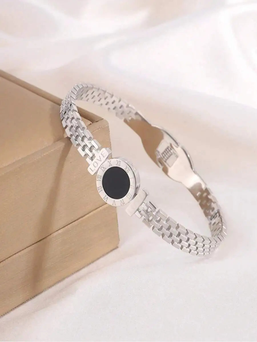 4pcs Layered Luxury Bracelet Set For Women, Zirconia Crystal Bangles